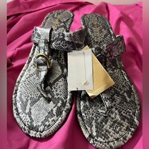 NWT ladies mock snake sandals with wedge heel